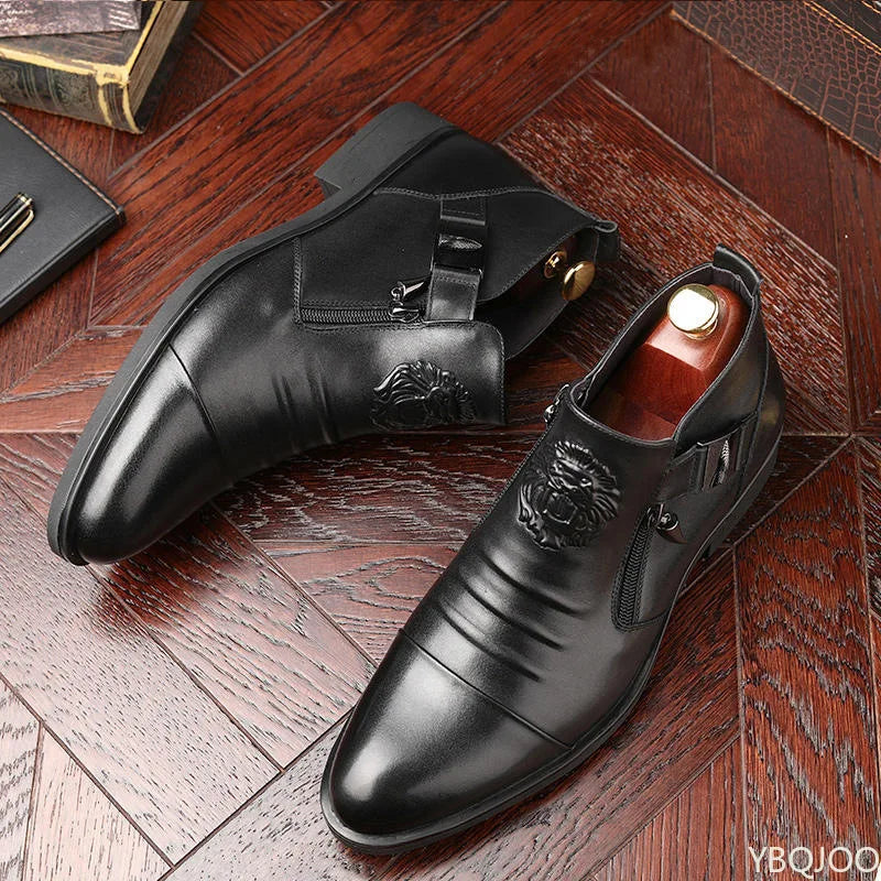 Men's Elegant Ankle-Top Non-Slip Leather Boots