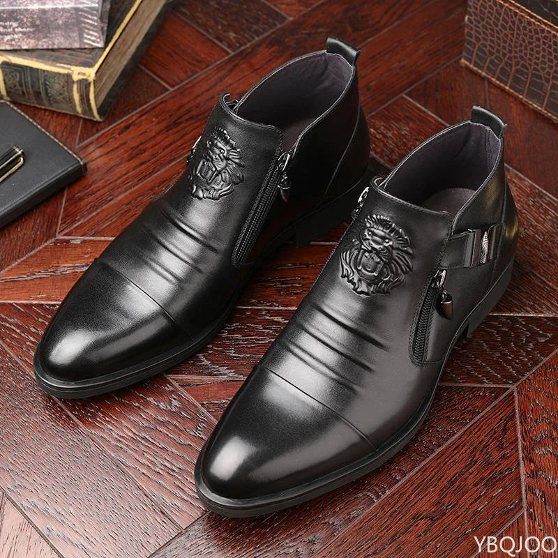 Men's Elegant Ankle-Top Non-Slip Leather Boots