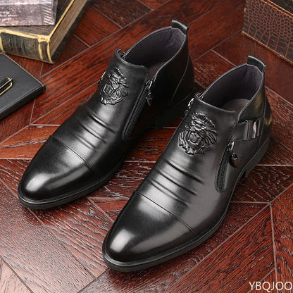 Men's Elegant Ankle-Top Non-Slip Leather Boots
