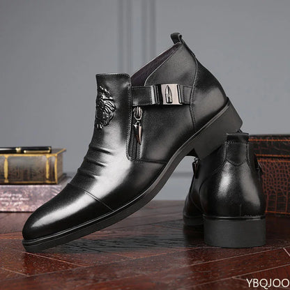 Men's Elegant Ankle-Top Non-Slip Leather Boots
