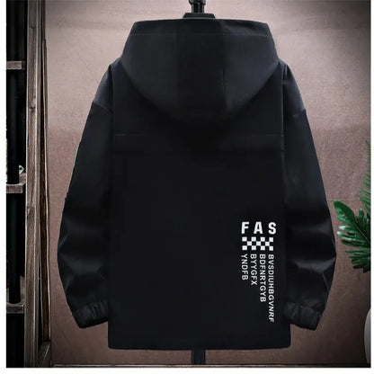 Men's Pilot Hooded Zipper Jacket Loose Pullover Front Pocket Velvet Coat