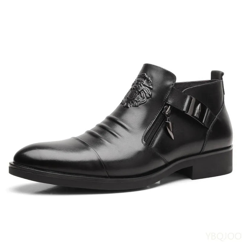 Men's Elegant Ankle-Top Non-Slip Leather Boots