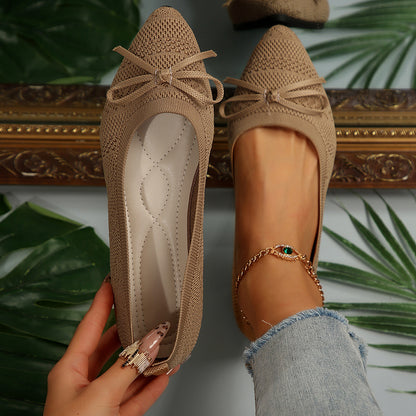 Women's Bow Knitted Loafers