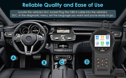 Automotive OBD2 Car Check Engine Fault Diagnostic Tool