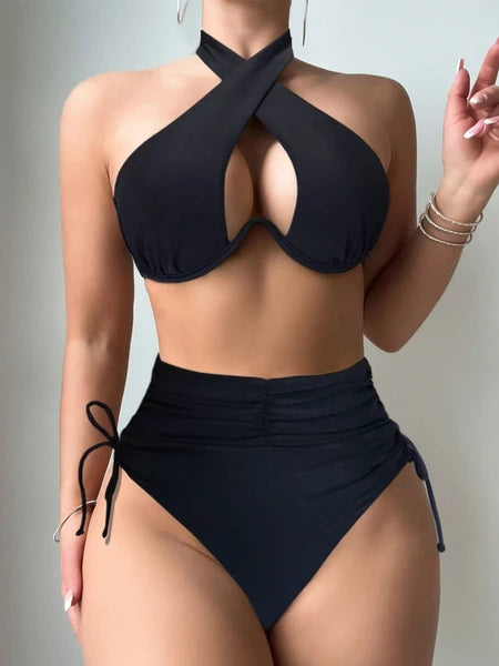 Women's Black 2Pc Bikini Swimwear