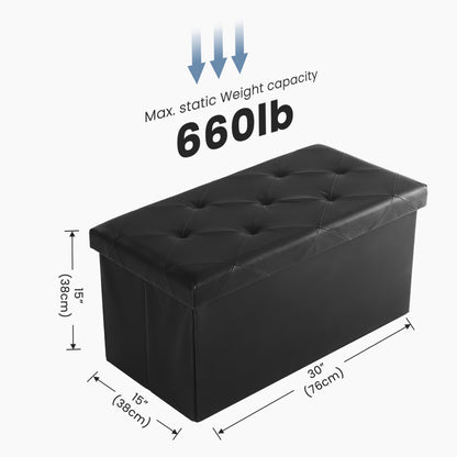 Foldable Storage Ottoman Bench