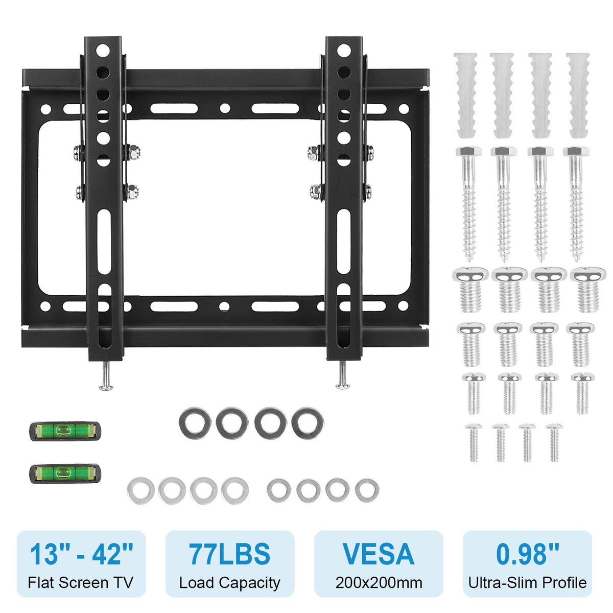 TV Wall Mount Bracket Tilt For 13in-42in