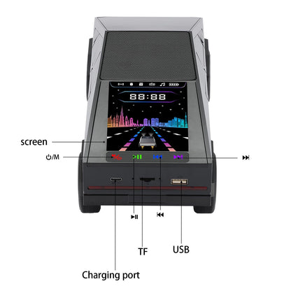 Bluetooth Pickup Truck Portable Speaker With Display