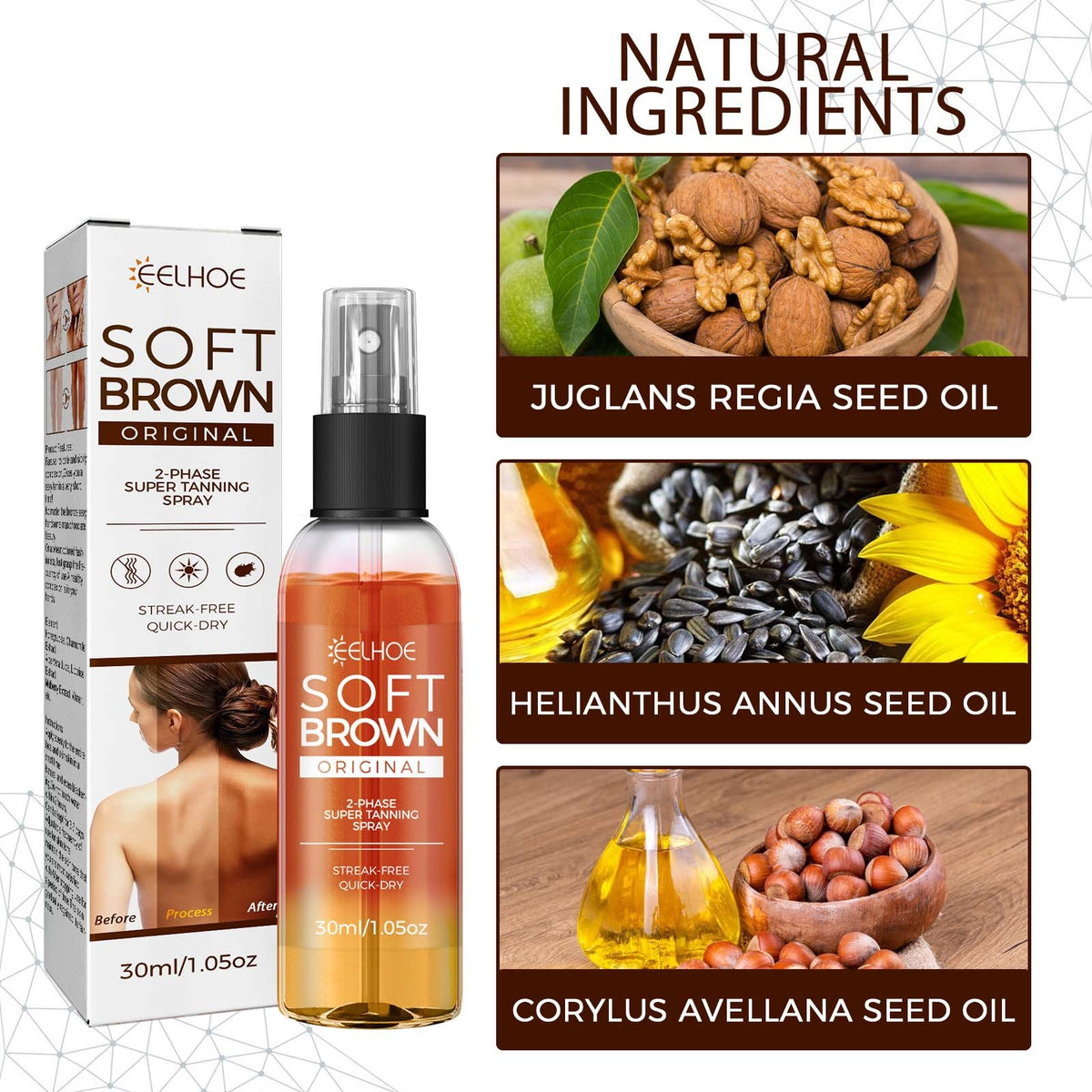 Tanning Spray Natural Bronze Wheat Color