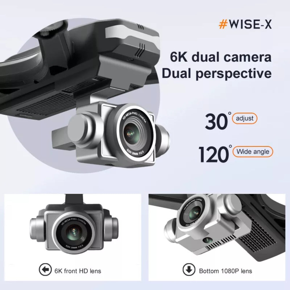 FPV RC Quadcopter Drone with HD Camera – WiFi App Control, Voice & Gesture Control, 30-Min Flight