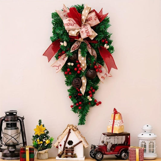 Christmas Candy Cane Wreath Wall Hanging Door Garland