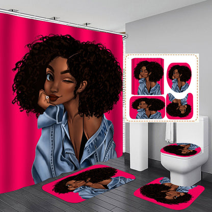 Beautiful Goddess Bathroom Shower Curtain Set