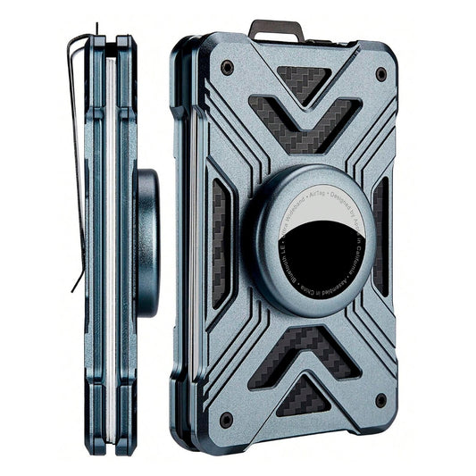 Slim Wallet With Airtag Holder, RFID Blocking