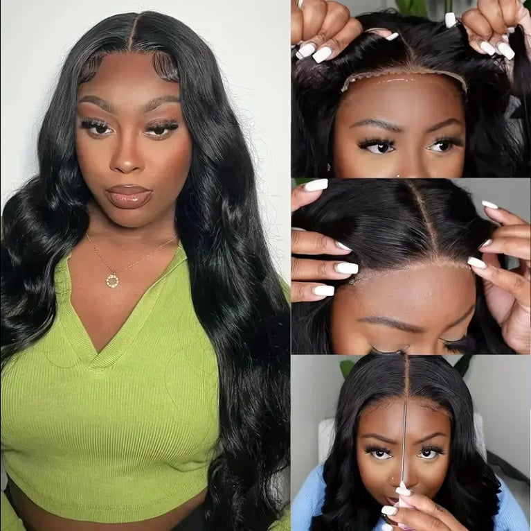 No Glue Wig Human Hair Pre Pull 13x4 HD Lace