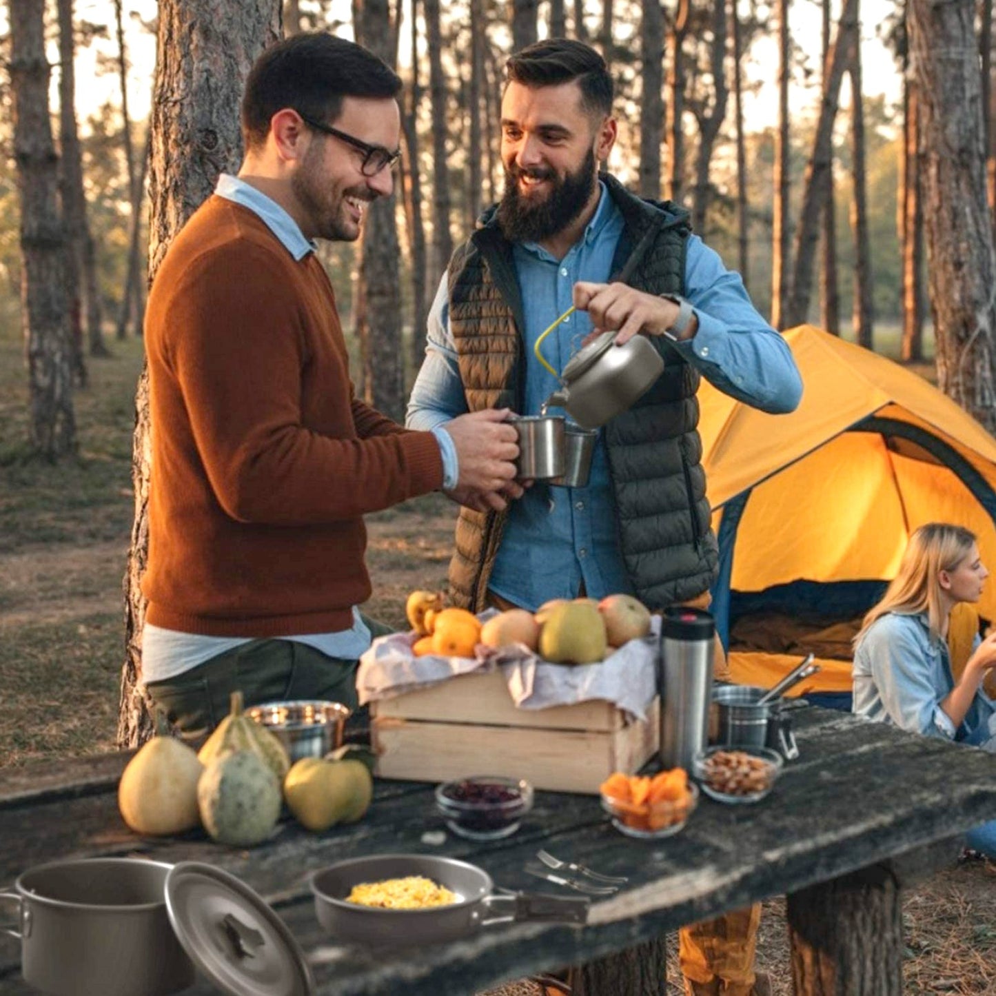12Pc Camping Cookware Aluminum Set