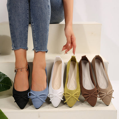 Women's Bow Knitted Loafers