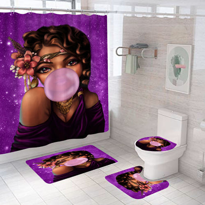 Beautiful Goddess Bathroom Shower Curtain Set