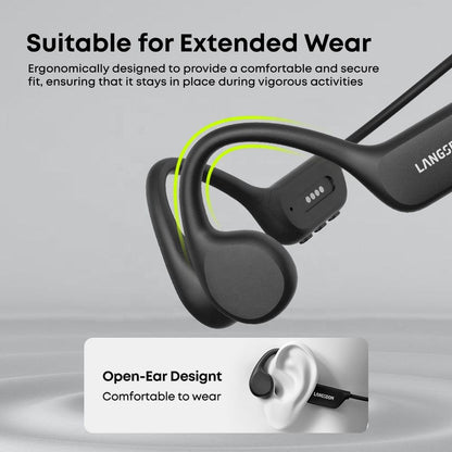Waterproof Bluetooth 5.4 Headphones with 32GB TF Card – IPX-8, ENC Noise Cancellation, 15-Hr Battery