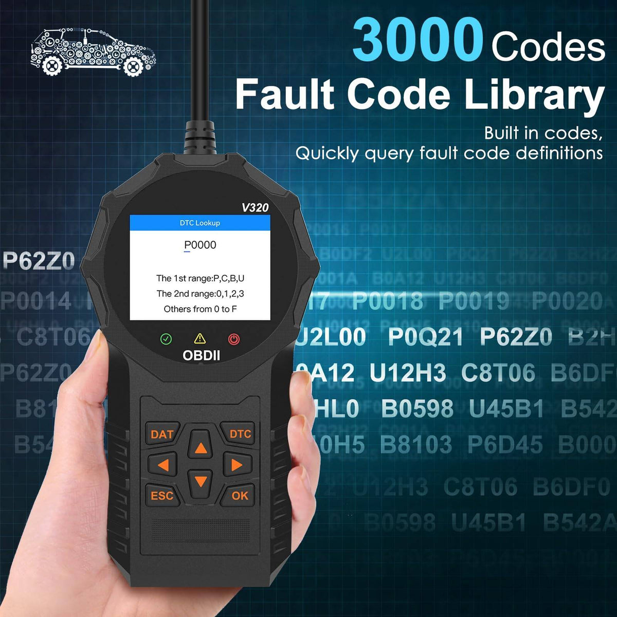 Automotive OBD2 Car Check Engine Fault Diagnostic Tool