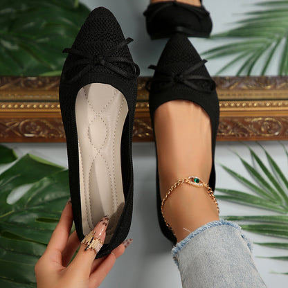 Women's Bow Knitted Loafers